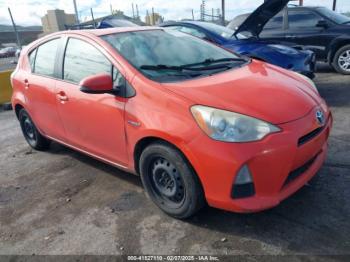  Salvage Toyota Prius c