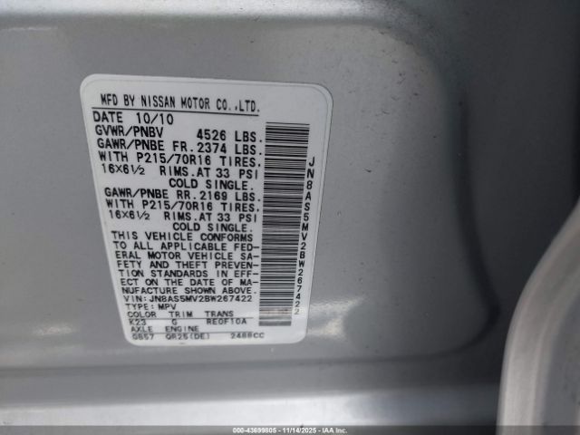 Nissan Rogue S Image 9