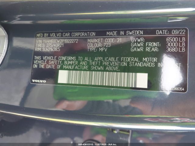 Volvo Xc90 Recharge Plug-in Hyb T8 Plus Dark Theme 7-seater Image 16