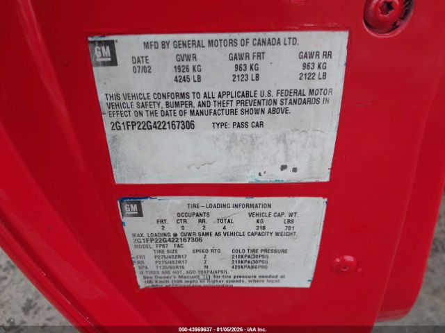 Chevrolet Camaro Z28 Image 2