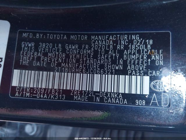 Toyota Corolla Le Image 14